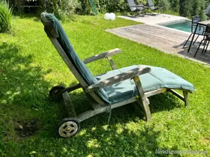 Deckchair Teak mit Auflage Bild 2
