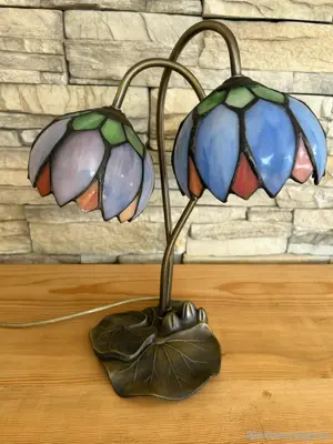 Vintage Tischlampe Tiffanystil 50er Jahre