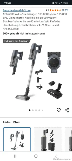 Akkustaubsauger AEG