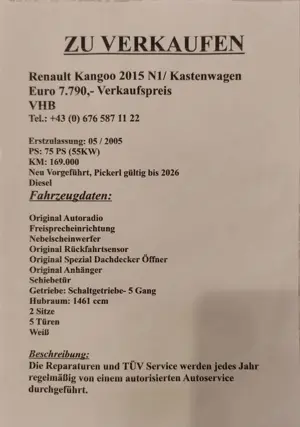 Renault Kangoo N1  Kastenwagen 