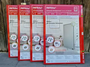 4x Infrarot-Heizpaneele INFRAE2 Frame-M 800W - effiziente & moderne Wärme