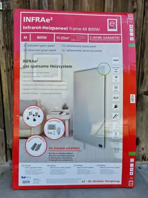 4x Infrarot-Heizpaneele INFRAE2 Frame-M 800W - effiziente & moderne Wärme Bild 2