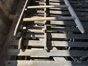 Holzleiter 2 x 5M Klappbar und anhängbar Bild 3