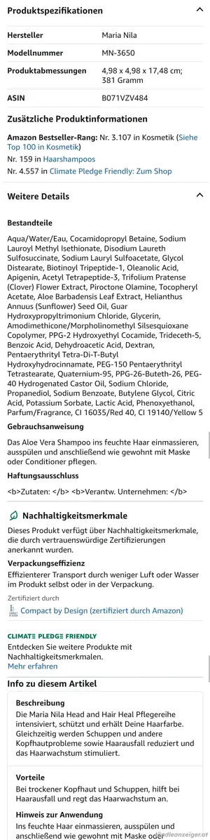 Shampoo Heal Totes Meer Shampoo Bild 5
