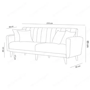 Sofabett 3 Sitzer Bild 4