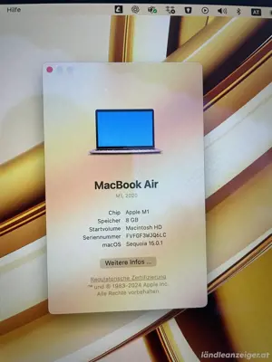 MacBook Air 2020 M1 256GB 8G Bild 5