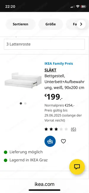 Bett zu verkaufen!