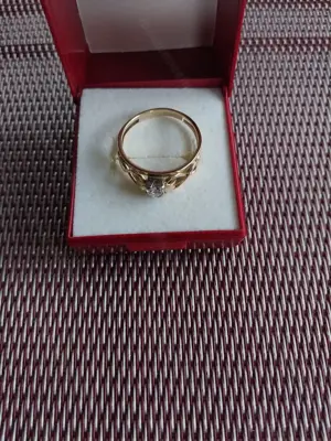 Gold ring 585 14 K 1brilant ringgröße 63,200 mm 3gram,280,00   Bild 2