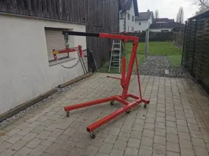 Hydraulik Kran bis 2 Tonnen - zum Heben von Motoren, Maschinen und schweren Bauteilen