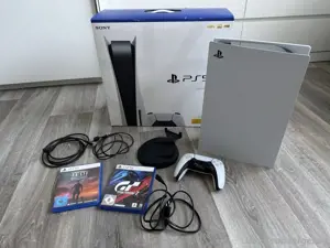 Sony Playstation 5 DISC weiß 825GBSpielekonsole - inkl. Controller und 2 Games
