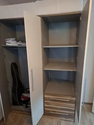 Kleiderschrank weiss braun Bild 2