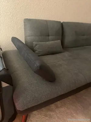 graue XL Couch Bild 3