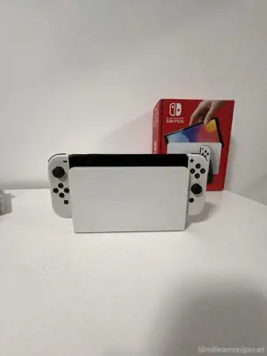 Tragbare Nintendo Switch OLED-Modell HEG-001-Konsole   64 GB   Weiß Bild 2