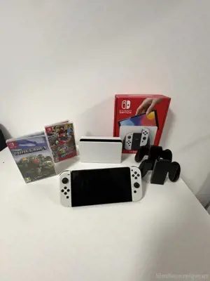 Tragbare Nintendo Switch OLED-Modell HEG-001-Konsole   64 GB   Weiß