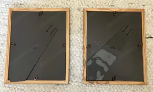 2 Bilderrahmen ident 20x25 cm Holz goldfarben mit schwarz-braun Bild 2