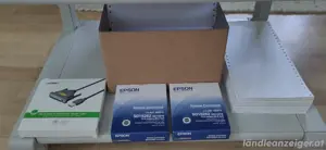 Epson LQ-670 Nadeldrucker Drucker mit Rollwagen, 2 Stk. neue Farbbandkassetten, USB zu DB25 Kabel  Bild 4