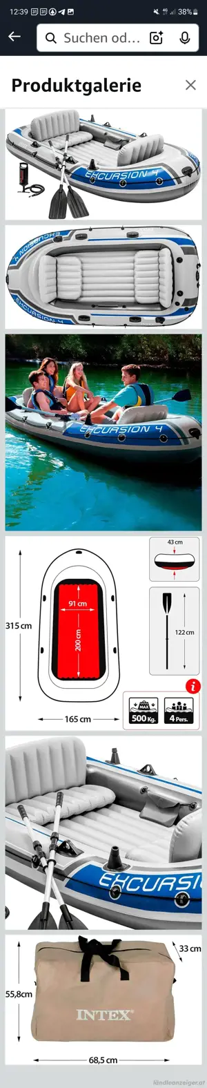 Schlauchboot Intex Excursion 4