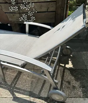 Sonnenliege Liegestuhl rostfrei, mit Räder Bild 4