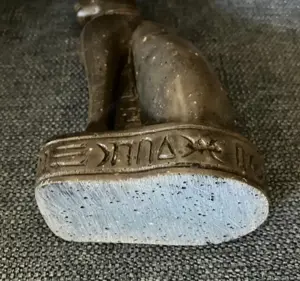 Katzenfigur ägyptische Göttin Stein grün-braun geschnitzt Bild 3