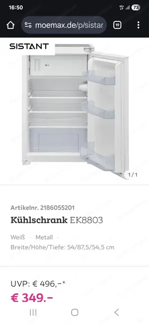 KÜHLSCHRANK neu verpackt 