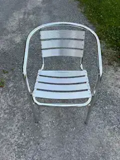Aluminium Stühle für den Garten sehr leicht und stapelbar - 6 Stück - nur zusammen Bild 2