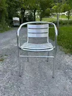 Aluminium Stühle für den Garten sehr leicht und stapelbar - 6 Stück - nur zusammen