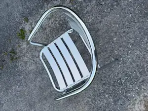Aluminium Stühle für den Garten sehr leicht und stapelbar - 6 Stück - nur zusammen Bild 4