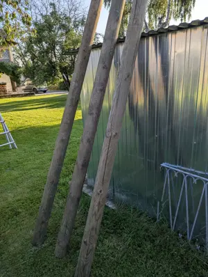 3 Stk. Rundholz imprägniert