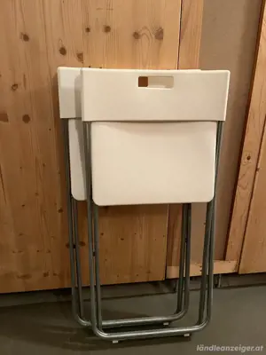 2x IKEA Klappstühle, weiß Bild 2