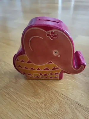 Spar-Elefant aus Leder Bild 2