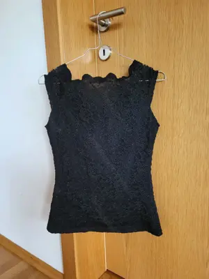 Oberteil glitzernd schwarz