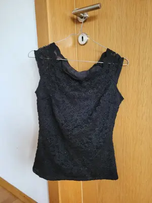 Oberteil glitzernd schwarz Bild 2