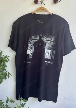 Schwarzes Herren Batman T Shirt