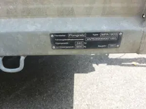 Pongratz Anhänger MPA 190 G mit Aufsatzbordwände Bild 3