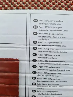 Teppich rot 200x135 cm