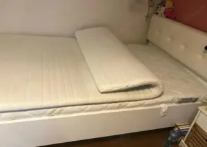 Bett 120   200. Inklusive Topper, Matratze + Lattenrost + 2 Leselampen Bild 2