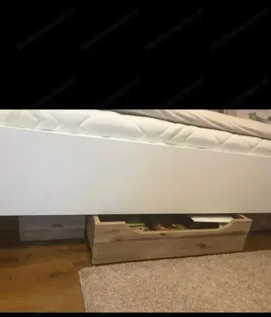 Bett 120   200. Inklusive Topper, Matratze + Lattenrost + 2 Leselampen Bild 3