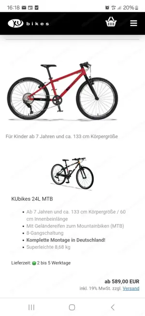 Kinderfahrrad nagelneu ab 7 Jahre Bild 3
