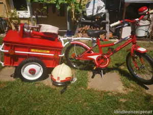 Feuerwehr Fahrrad mit Anhänger 