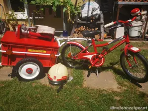 Feuerwehr Fahrrad mit Anhänger  Bild 2