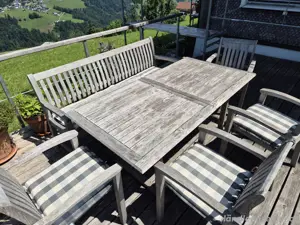 4 Gartenstühle aus Teak