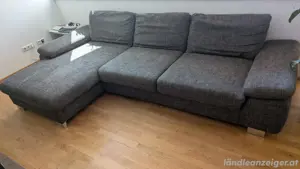 Modernes Ecksofa 325 cm, Dunkelgrau mit Stauraum