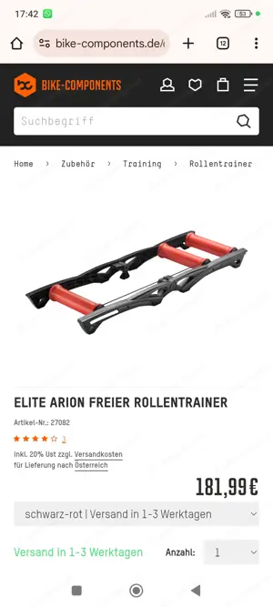Rennrad Rollentrainer Magnetbremse  Bild 2