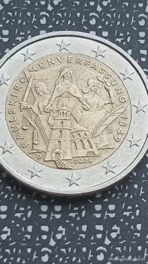 2 euro  münzen 2024 G paulskirchen verfassung 