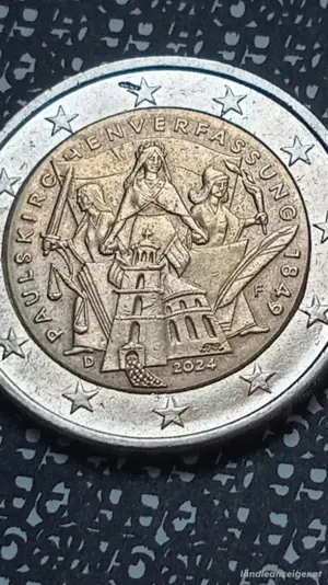 2 euro münzen  2024 F paulskirchen verfassung deutschland 