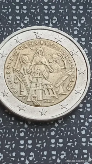 2 euro münzen  2024 F paulskirchen verfassung deutschland  Bild 3