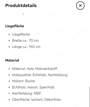 Verkaufe neuwertiges Gitterbett  Bild 2