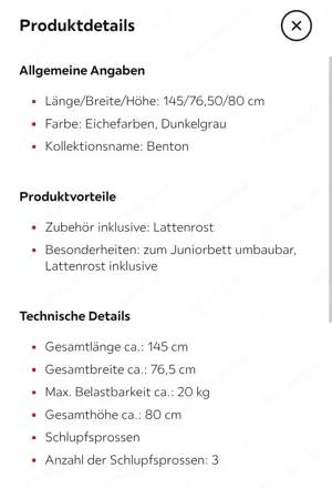 Verkaufe neuwertiges Gitterbett  Bild 3