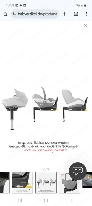 Verkaufe Maxi Cosi Basis station inclusive Kindersitz Bild 7