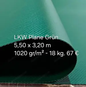 Brennholz Plane, LKW Plane, Abdeckplane 8-9 m x125 cm Bild 9